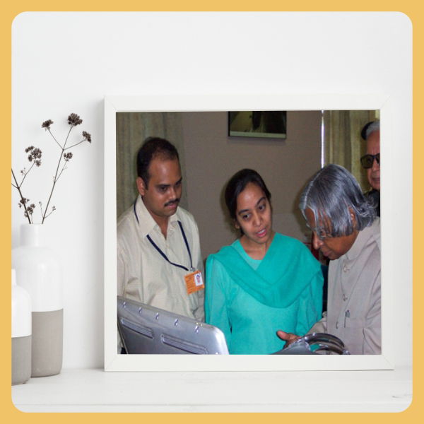 Geeta Bora with APJ Abdul kalam